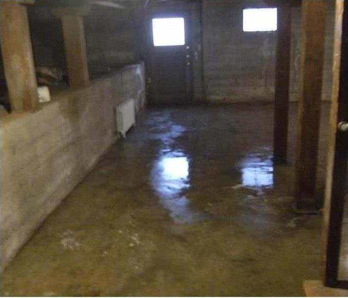 flooded building